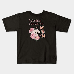 Tribute to Mom - Floral Elegance Kids T-Shirt